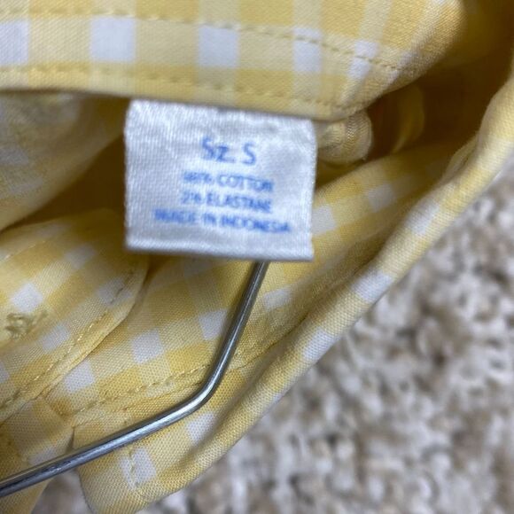 Southern Tide Yellow Check Button Down Shirt Size Small - Picture 5 of 7
